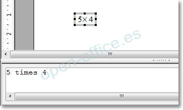 Editando los marcadores del operador times en OpenOffice Math
