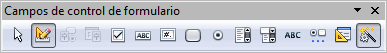 Barra de herramientas Campos de control de formulario de OpenOffice