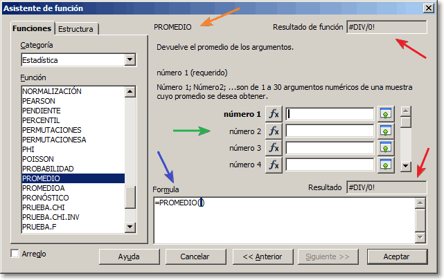 Resultado de imagen de como se inserta la funcion  suma en calc