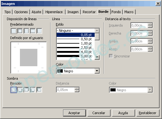 apache openoffice writer picture control