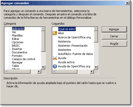 Agregar un botón a una barra de herramientas en OpenOffice Writer