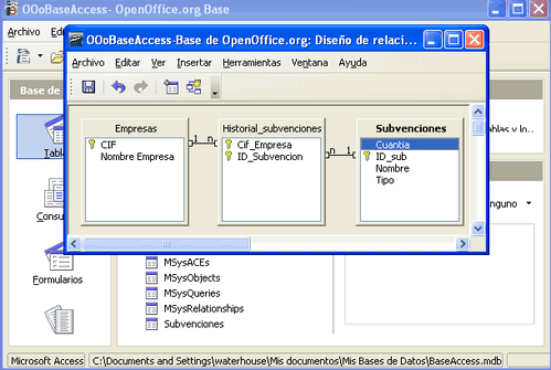 Trabajar con bases de datos de MS Office Access - Manual de Apache  OpenOffice Base