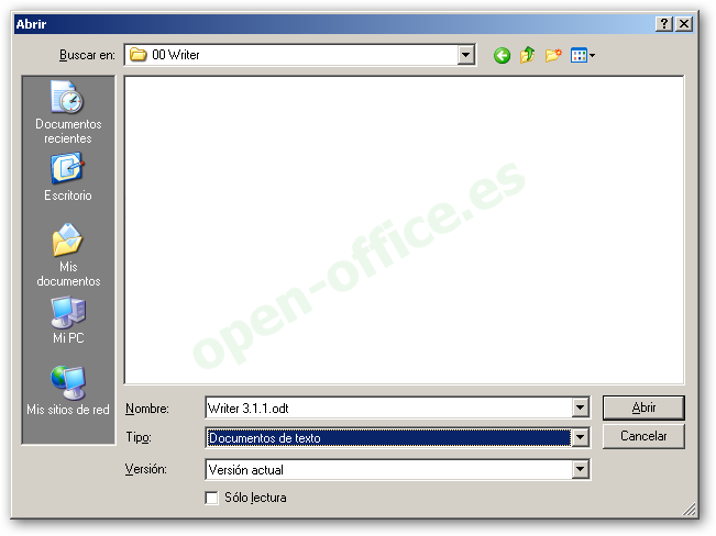 Abrir un documento existente - Manual de OpenOffice Writer