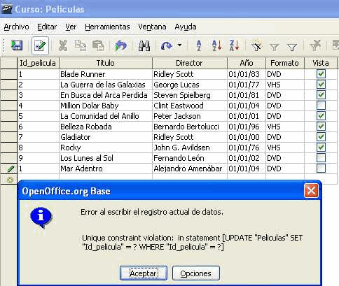 Inserción de datos - Manual de Apache OpenOffice Base