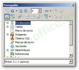 La barra de estado - Manual de OpenOffice Writer